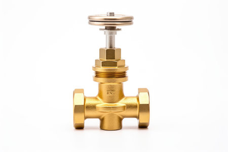 Needle Globe Valve Functionality Isolated On White Background.の素材
