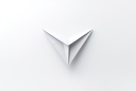 Crafty Paper Plane Folding Isolated On White Background.の素材
