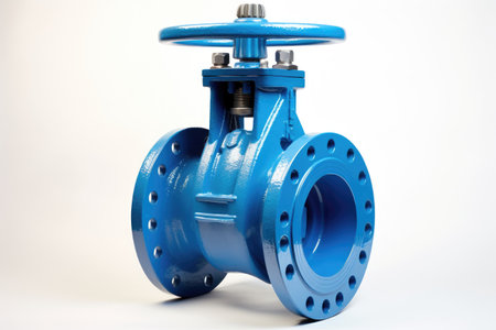 The Inner Workings of Wedge Gate Valves Isolated On White Background.の素材