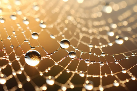 Intricate Beauty of Spider Silk.の素材