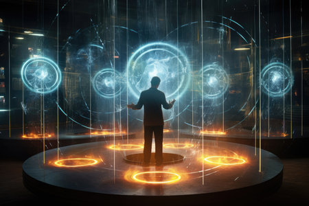Physicist Testing Quantum Teleportation.の素材