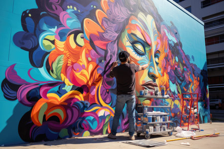 Expressive Street Art Creation.の素材