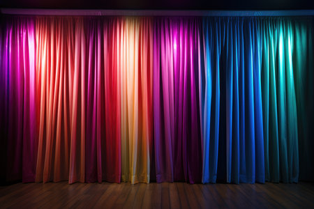 Colorful Theatrical Stage Backdrop.の素材