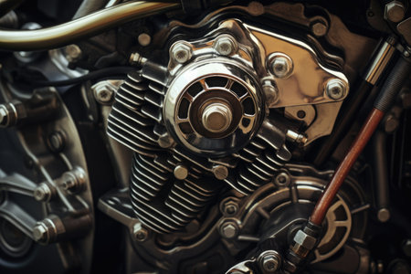 Mechanical Beauty Motorcycle Engine.の素材
