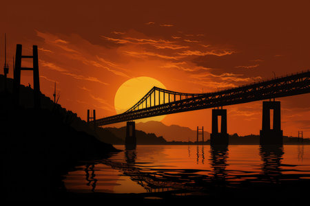 Twilight Over the River Crossing.の素材