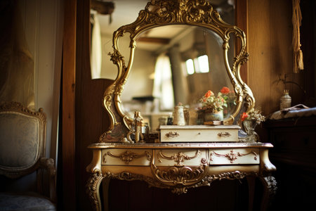 Retro Vanity with Looking Glass.の素材