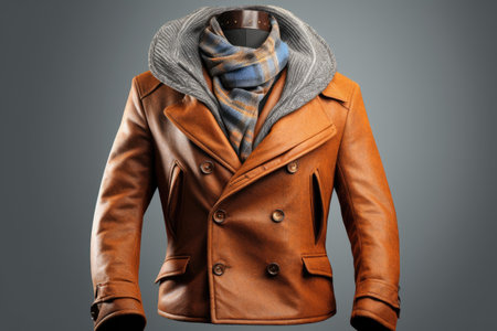 Trendsetting Winter Outerwear Isolated on Transparent Background White Background.の素材
