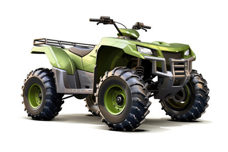 Rugged All-Terrain Adventure Vehicle Isolated on White Background.の素材