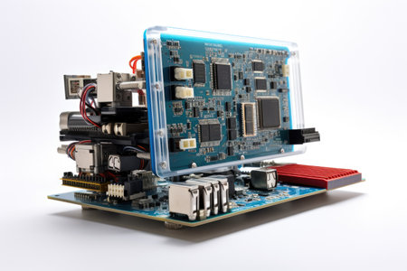 Smart Automation with Arduino Kit Isolated on White Background.の素材