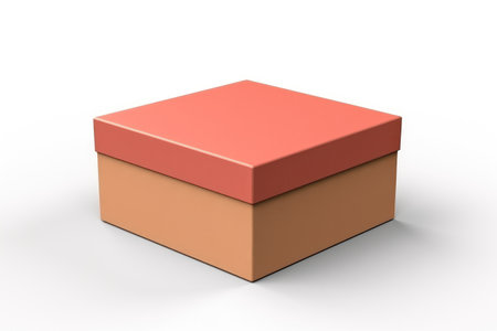 Branding Canvas: Embracing Simplicity with a Blank Box Isolated on White Background.の素材