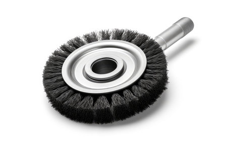 Precision Scrub: Unleashing the Power of the Ultimate Wheel Brush Isolated on white Backgroundの素材