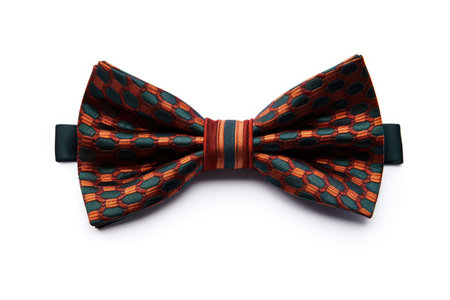 Elegance Unveiled The Realistic Image of Bow Tie Isolated On White Backgroundの素材