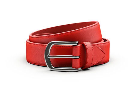 Fashionable Fibers Fabric Belt Snapshot Isolated On White Backgroundの素材