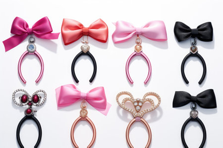 Stylish Locks Displaying Ponytail Charm Isolated On White Backgroundの素材