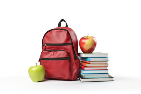 Style Unveiled Unveiling Isolated School Supplies Design Isolated On White Backgroundの素材