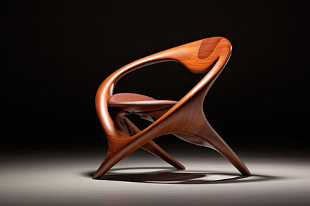 Innovative Modern Seat Design on black Backgroundの素材