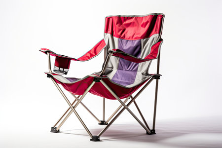Elegant Design Premium Camping Chair Isolated on White Backgroundの素材