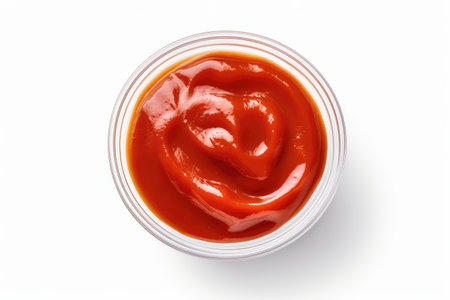 Saucy Sizzle: Igniting Taste Buds with Bold Barbecue Sauce isolated on white backgroundの素材