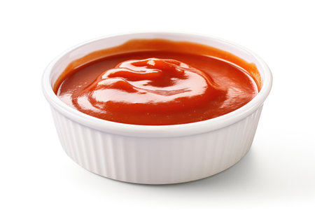 Gourmet Essential: The Secrets Behind Perfect Espagnole Sauce isolated on white backgroundの素材