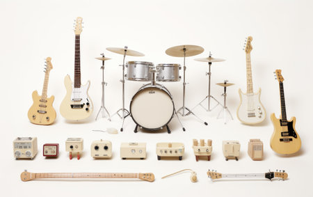 Melodic Beginnings Reflecting on Early Musical Exploration Isolated On White Backgroundの素材