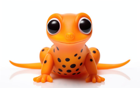 Gecko Gleam Solo Plush Toy Isolated On White Backgroundの素材