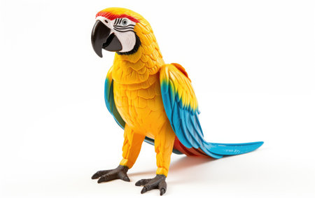 Vibrant Companion Single Toy A Macaw Toy Isolated On White Backgroundの素材