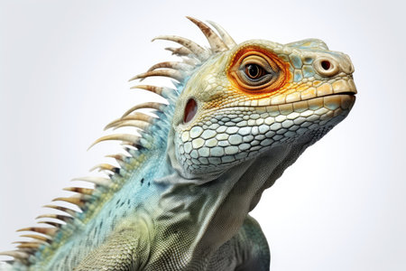 Colorful Iguana Isolated On White Backgroundの素材