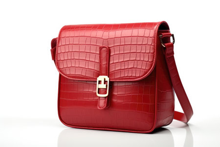 Classic Companion Exploring the Versatility of the Shoulder Bag Isolated On White Backgroundの素材