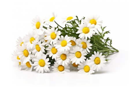 Radiant Daisy Ensemble Isolated On White Backgroundの素材