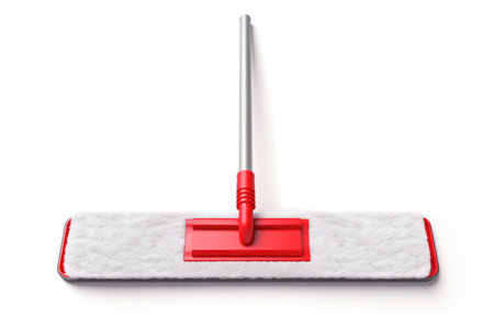 Cleaning Flat Mop Isolated On White Backgroundの素材