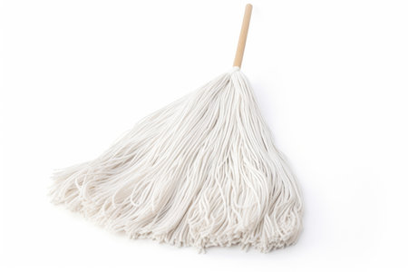 Long String Mop Isolated On White Backgroundの素材