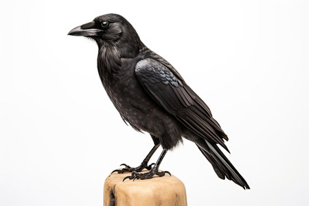A Crow Isolated On White Backgroundの素材