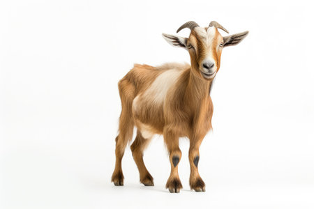 Majesty of Goats Isolated On White Backgroundの素材