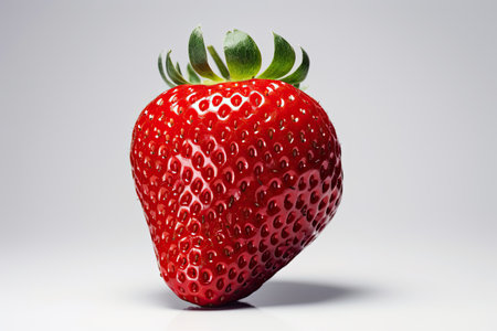 Strawberry Portrait Isolated On White Backgroundの素材