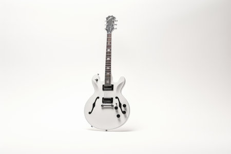Showcase of Guitar Isolated On White Backgroundの素材