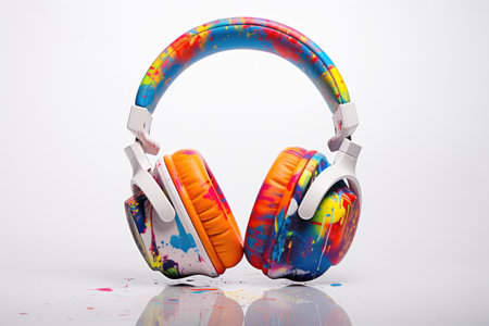 Headphones Isolated On White Backgroundの素材