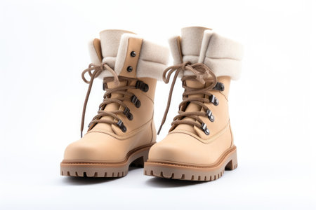 Winter Boot Styles Isolated On White Backgroundの素材
