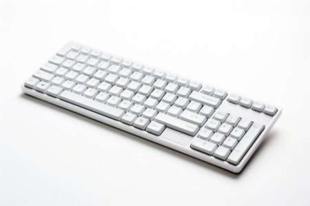 Typing Keyboard Isolated On White Backgroundの素材