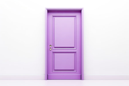 The Colorful Panel Door Isolated On White Backgroundの素材