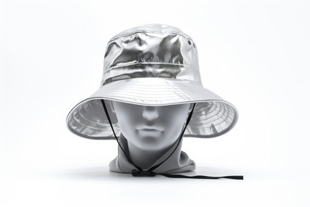 Reflective Hat Style Isolated On White Backgroundの素材