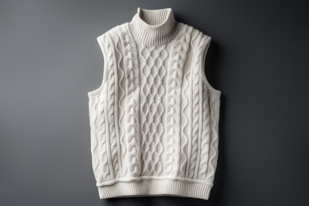 Sleeveless Sweater in Soft Woolの素材