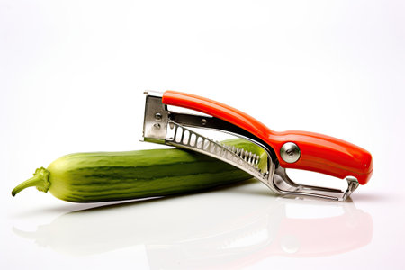 Culinary Grace Peeler Isolated On White Backgroundの素材