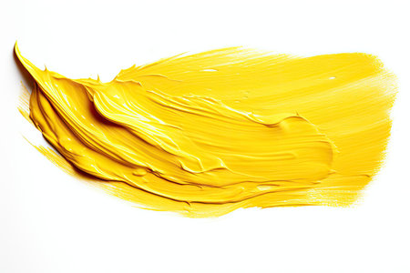 Yellow Mascara Artistry Isolated On White Backgroundの素材
