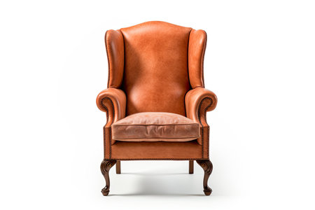 Seating Chair Wingback Isolated On White Backgroundの素材