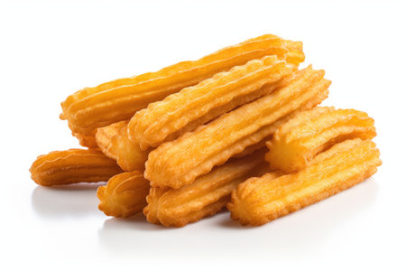 Crispy and Golden Temptation Isolated On White Backgroundの素材
