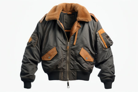 Style of an Exchange Bomber Jacket Isolated On White Backgroundの素材