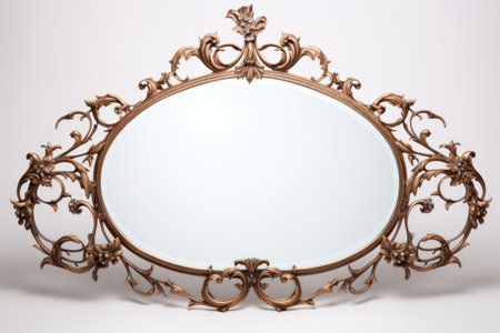 Stylish Mirror Isolated On White Backgroundの素材