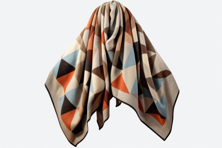 Oversized Blanket Scarf Isolated On White Backgroundの素材