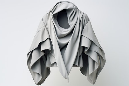 Chic Draped Jacket Isolated On White Backgroundの素材