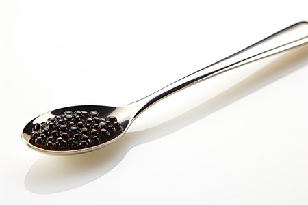 Caviar Spoon Isolated On White Backgroundの素材